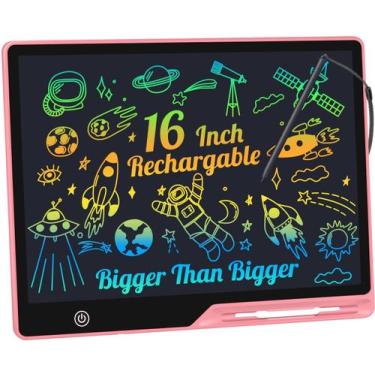 Imagem de Tablet de escrita LCD Kinayue recarregável de 16 polegadas rosa