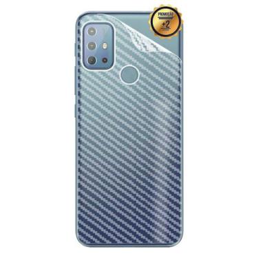 Imagem de 02 Película Protetora Fibra Carbono Traseira Moto G20 6.5 XT2128-1 - C