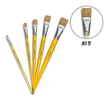 Imagem de 5 Pincel Tigre 815 Chato Cerda Natural N.02,04,06,08,10