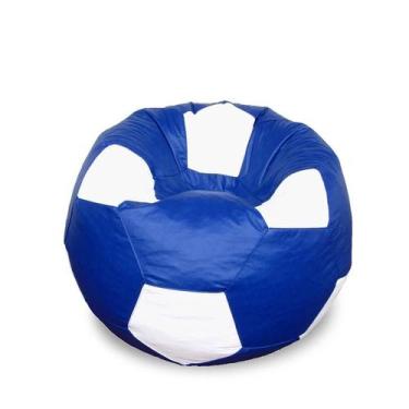 Imagem de Puff Bola Super em material sintético Azul Royal & Branco - Phoenix Pu