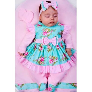 Imagem de Saída de Maternidade Menina Pompom Floral 05 Peças - Maribaby Enxovais