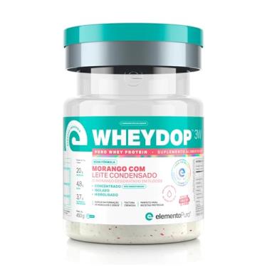 Imagem de Whey Protein Wheydop 3w Morango com Leite Condensado 450g Concentrado/Isolado/Hidrolisado Suplemento Alimentar em Pó elementoPuro