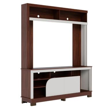 Imagem de Estante Para Tv 65 Pol 160cm Braga Nogueira Real/off White C05 - Mpozenato