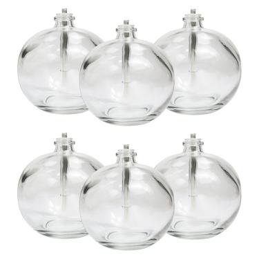 Imagem de Vela Lamparina Redonda Vidro Resistente Com Pavio 6 Unidades - Bistrot