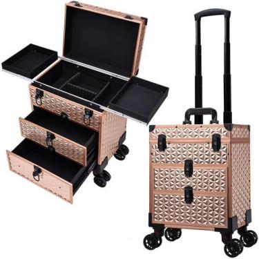 Imagem de Estojo de maquiagem FRENESSA Professional Rolling with Gavers Rose Gol