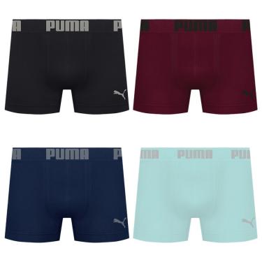 Imagem de Kit 4 Cuecas Puma Boxer Sem Costura Masculina