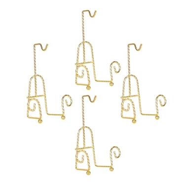 Imagem de ＫＬＫＣＭＳ Suporte para xícaras de chá e pires, suporte para pires, para pires de café e chá, de luxo para armazenamento de pratos para armário de bar de, Crimpagem de Ouro