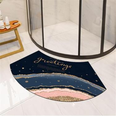 Imagem de Tapete De Banho De Terra Diatomácea Curva, Tapete De Piso Super Absorvente Em Leque, Tapetes De Banheiro De Secagem Rápida, Tapetes De Chuveiro, Banheira Antiderrapante Para Chuv, F, 40X75