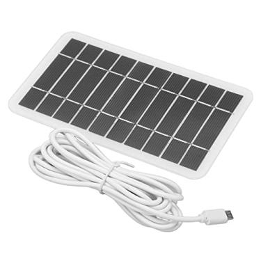 Imagem de Painel solar USB, carregadores solares portáteis de 2 W, polissilício de 5 V, carregador solar de aparelhos elétricos de baixa potência com cabo USB de 9 metros para celular, bombas de água, luzes de