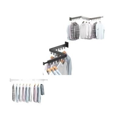 Imagem de de Parede Retrátil 80cm/100cm com 5 Varetas – Compacto, Resistente e Fácil de Instalar para Lavanderia(ALEATORIO 114 CM)