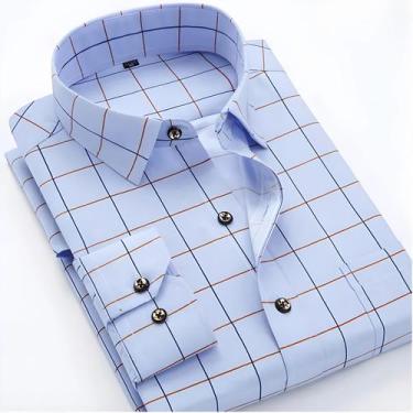 Imagem de Camisa Masculina Slim Fit Manga Comprida - Xadrez - Primavera/Verão, 4
