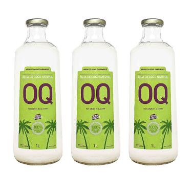 Imagem de Kit 3X: Água de Coco Natural OQ 1L