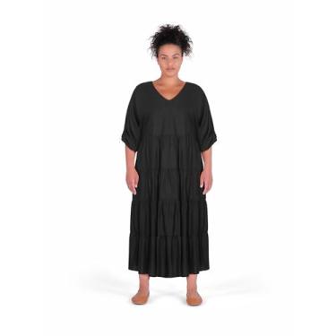 Imagem de City Chic Vestido feminino plus size - Jenna Casual, Preto, 52