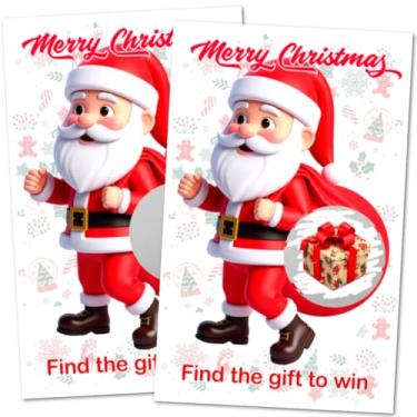 Imagem de Scratch Off Game, Santas Bag, Find The Gift to Win Easy to Play Silly Games, Fun Idea, Ice Breaker Christmas Party Activity. Raffle Cards, Set of 40 Cards Made in USA