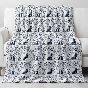 Imagem de Cobertor de flanela super macio para amantes de cães, presente aconchegante para cães, mãe, pai, crianças, meninos, meninas, aniversário de Natal (127 x 152 cm)