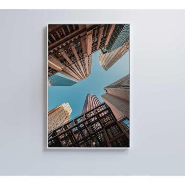 Imagem de Quadro Nova York Prédios 60x90 Cm Vidro Impresso