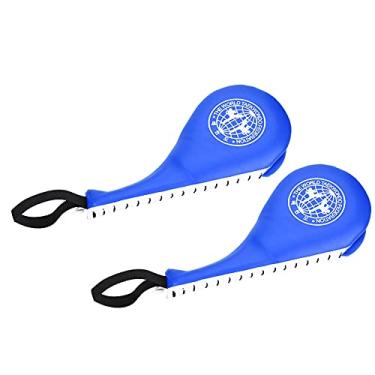 Imagem de Cryfokt Taekwondo Kick Pad Portátil Absorvente de Choque Leve Karatê Kick Boxe Adequado para Adultos Crianças Vermelho Preto 1 Par Academia Casa (#2)