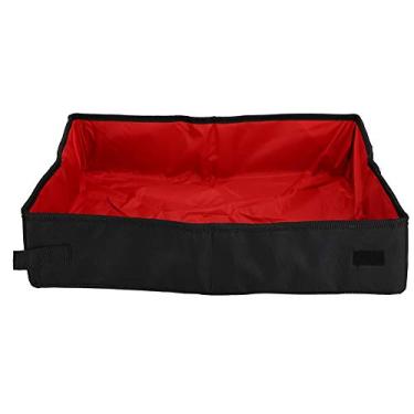 Imagem de Yctze Caixa de Areia Dobrável Portátil Semi Fechada para Gatos - Banheiro de Viagem Ao Ar Livre à Prova d'água para Gatos e Cães Pequenos - Acessório Leve e Macio para Animais de Estimação (L)