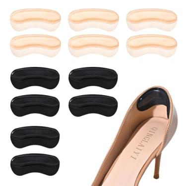 Imagem de XINIFOOT 6 pares de inserções de calcanhar, punhos e protetores de calcanhar para sapatos, forro de almofadas para evitar escorregões e bolhas, enchimento de sapatos soltos, ajuste confortável para