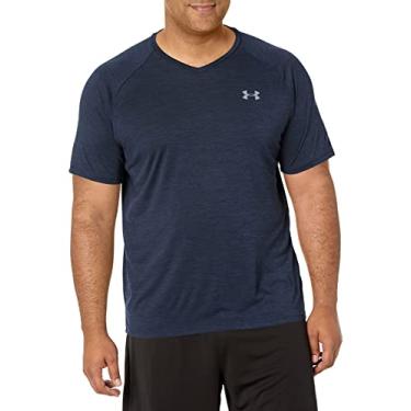 Imagem de Under Armour Camiseta masculina Tech 2.0 gola V manga curta, Academy Blue (408)/Aço, XXG Alto