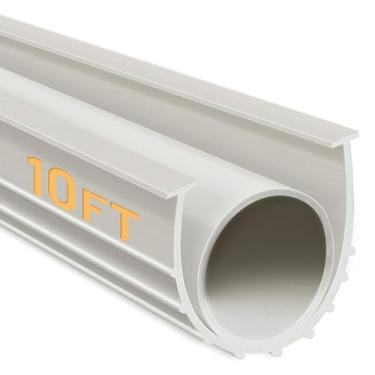 Imagem de DGSL Kit De Vedação Borracha Para Porta Garagem, Substituição Tira Vedação, Universal À Prova Intempéries, Extremidades Em T 5/16", Largura 3 3/4" (3,05 M, Branco)