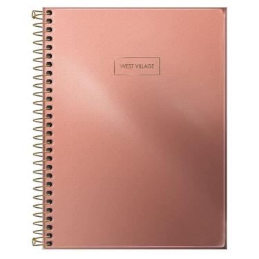 Imagem de Caderno Espiral Tilibra Colegial Capa Dura West Village Metalizado 10 Matérias 160 Folhas-Embalagem c/ 4 Un. (Sortidos)