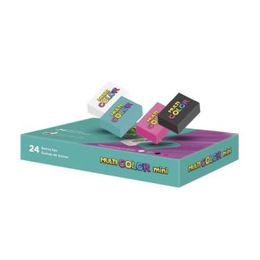 Imagem de Borracha Multicolor Faber Mini - Embalagem com 24 Unidades