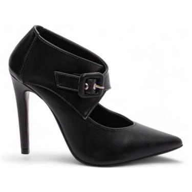 Imagem de Torricella, Sapato Scarpin Salto Alto Stiletto Bico Fino Feminino 12 cm Torricella Cor:Preto;Tamanho:34