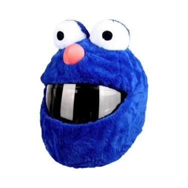 Imagem de Capa De Capacete De Motocicleta De Pelúcia Em Estilo Cartoon Com Orelh