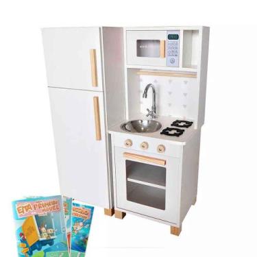 Imagem de Kit Educativo Mini Cozinha Infantil com Geladeira - Eita Casa Perfeita