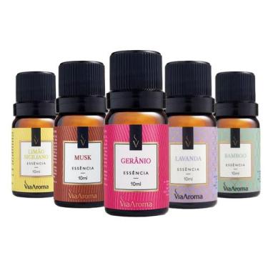 Imagem de Essencias Para Difusor Aromatizador Kit Com 5 - VIA AROMA