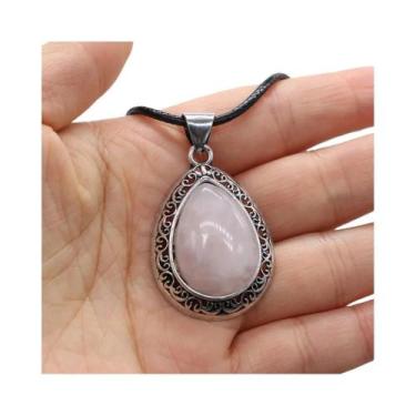 Imagem de Colar De Pedra Natural Opala Cristal Gota d'Água, Pingentes De Moda, P