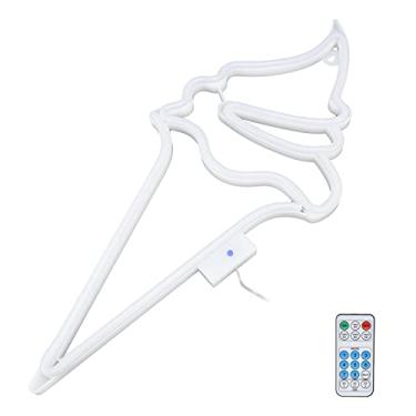 Imagem de Sinal de LED Neon em Forma Sorvete com Controle Remoto para Decoração Festa Alimentado por USB ou Bateria