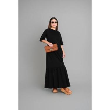 Imagem de Vestido Longo D Bell Outlet Fashion Manga Curta-Feminino