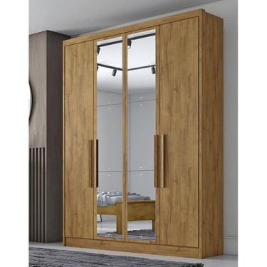 Imagem de Guarda Roupa Solteiro Ambiente Sevilha 4 Portas 3 Gavetas Cumaru 23 co