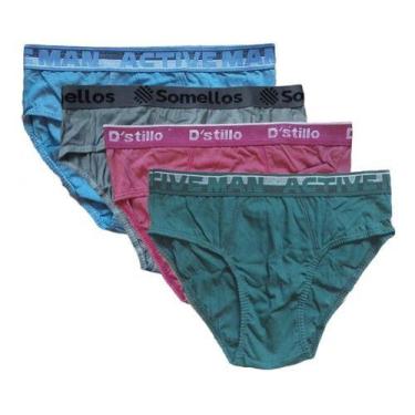Imagem de Cueca Adulto Kit 9 Cueca Normal Slip Algodao Premium Atacado - - Somel