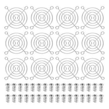 Imagem de PATIKIL Grelha de dedo de 60 mm, 12 peças de capa de proteção de grade de ventilação de metal com parafusos para oficina industrial, computador, geladeiras domésticas, ar condicionado, prata