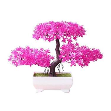 Imagem de SLGGPJBU Plantas falsas/plantas falsas, planta artificial em vaso, árvore de bonsai, ornamentos de plantas verdes falsas, decoração de casa, hotel, jardim, decoração de casamento, plantas artificiais