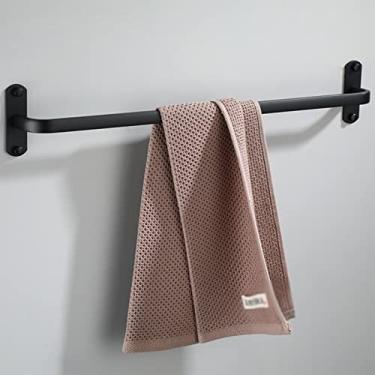 Imagem de 3FLQOOPP Suporte de toalha de banheiro toalheiro montado na parede, suporte de toalha de mão organizador de toalheiros de cozinha, espaço à prova de ferrugem cabide de toalha de chuveiro de alumínio