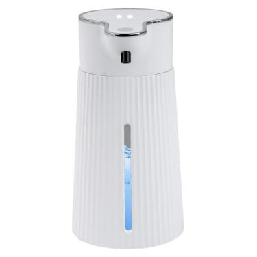 Imagem de Dispensador automático de sabonete, sem toque, dispensador de sabão de 400 ml, 2 níveis ajustáveis, mãos livres, USB, recarregável, dispensador elétrico montado na parede, cozinha, banheiro (líquido)