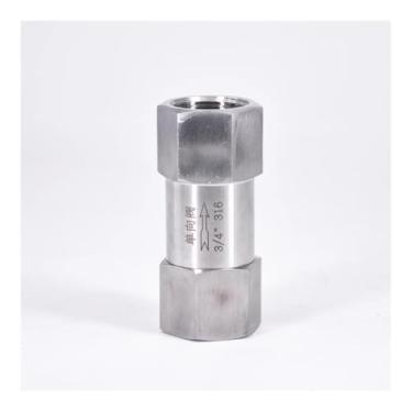 Imagem de 1/20.3 cm 1/10.2 cm 3/20.3 cm 1/5.1 cm 3/10.2 cm 2.5 cm Válvula de retenção unidirecional fêmea sem retorno em linha 304 aço inoxidável (1/10.2 cm)