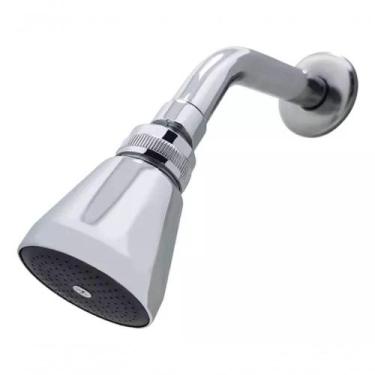 Imagem de Ducha Chuveiro Articulável Parede Gás E Solar Cromado Metal Luxo - Sho