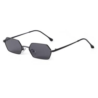 Imagem de Óculos de Sol Femininos e Masculinos com Lentes Azuis e Armação de Metal, Proteção UV400, Ideais para Esportes ao Ar Livre, Corrida e Ciclismo, C1