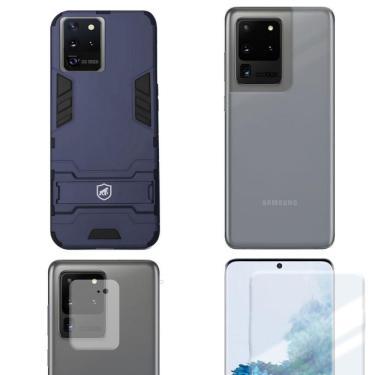 Imagem de Película Nano Gel + Câmera + Nano Traseira + Capa Armor Para Samsung Galaxy S20 Ultra - Gshield