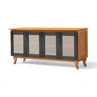 Imagem de Buffet 04 Portas Deltan 104 Imbuia E Preto Atraente