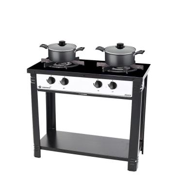 Imagem de Fogão Industrial 2 Bocas Bravo Branco Venâncio + 2 Caçarolas Tramontina Turim