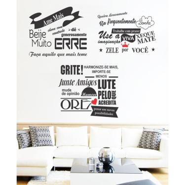 Imagem de Adesivo Decorativo de Parede Frases Ame Mais Beije Muito