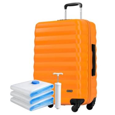 Imagem de Mala De Viagem Bordo 10Kg Garantia Vitalícia + Bomba Vácuo - Sestini