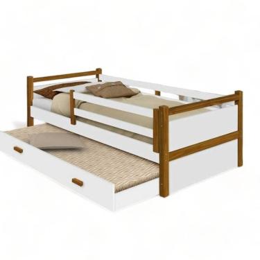 Imagem de Cama Bianca Branca E Mel Com Auxiliar