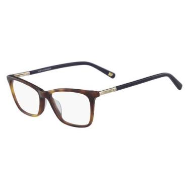 Imagem de Óculos Diane Von Furstenberg DVF5106 240 Feminino, Marrom, Amarelo, Ún